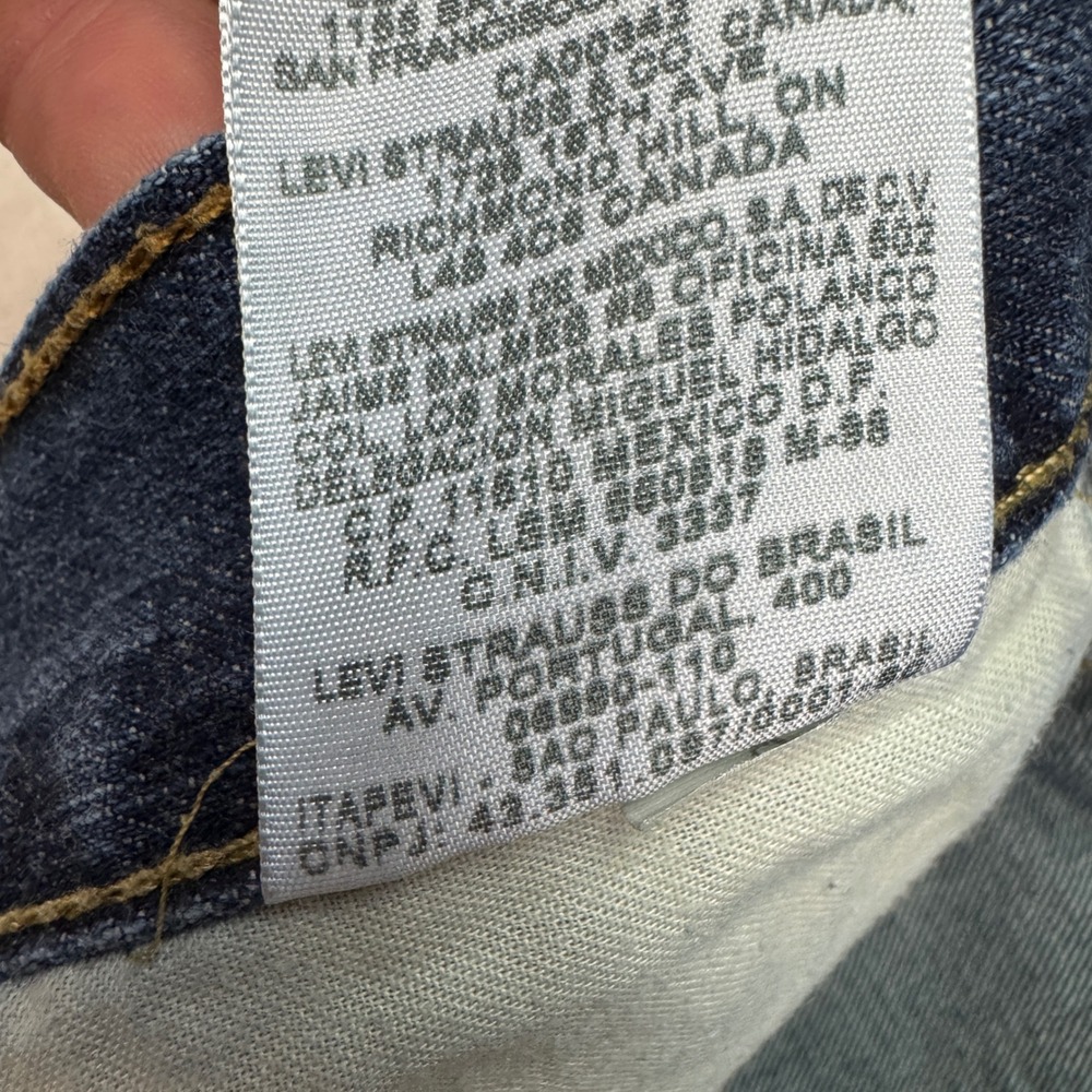 Levi 569 Shorts Mens 32x22 Blue Loose Straight Denim 11" Baggy Y2K Skater Jorts - Picture 7 of 13